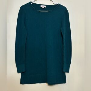 LOFT Outlet Teal Knit Sweater Women’s Medium Long Sleeve Crew Neck